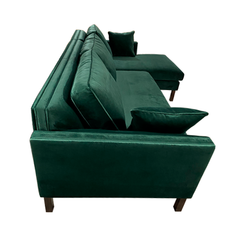 Sofá de três lugares com chaise-longue